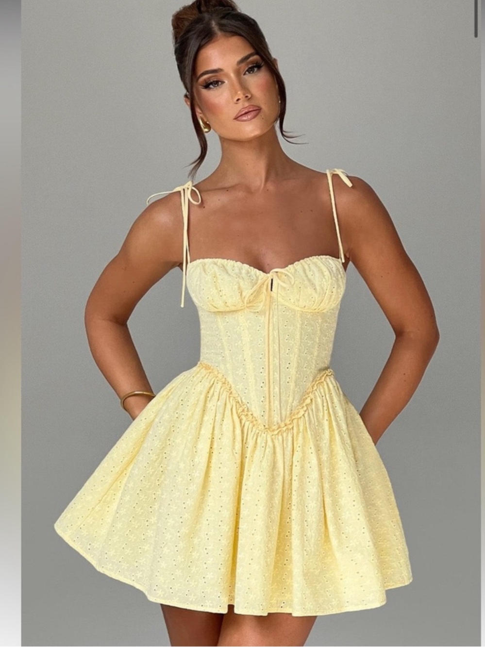 Babyboo Phoebe Mini Dress Lemon Medium